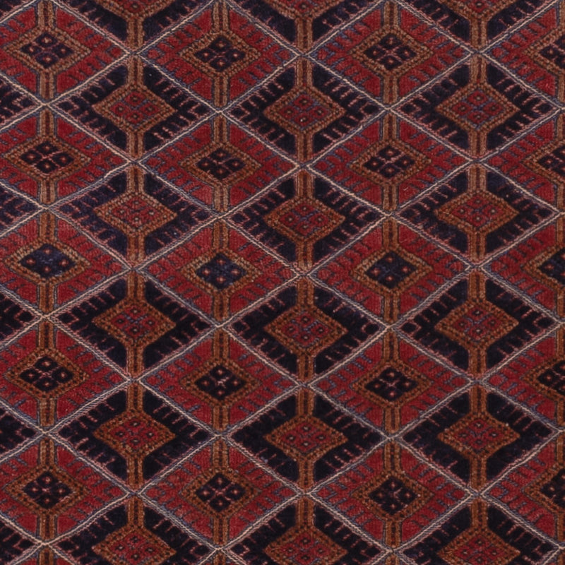 Kelim Afghan Teppich 144x200cm - dunkelrot
