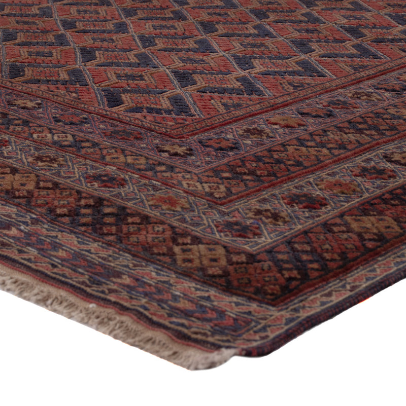 Kelim Afghan Teppich 144x200cm - dunkelrot