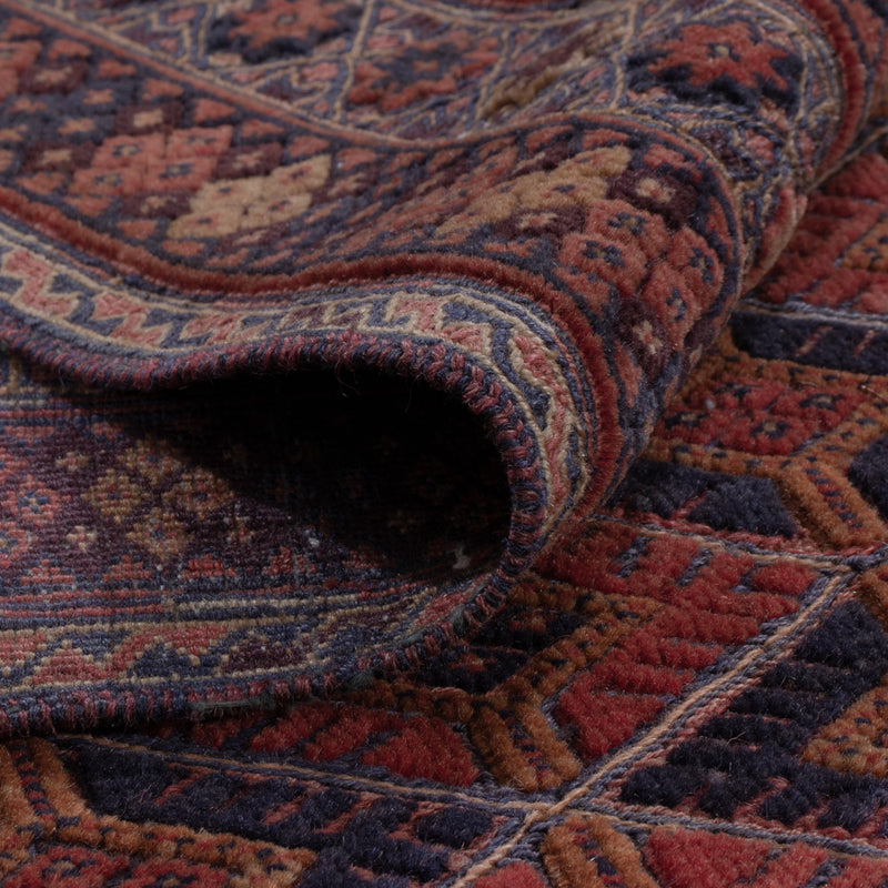 Kelim Afghan Teppich 144x200cm - dunkelrot