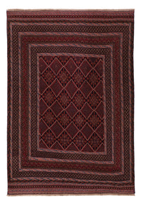 Kelim Afghan Teppich 139x198cm - dunkelrot – product image