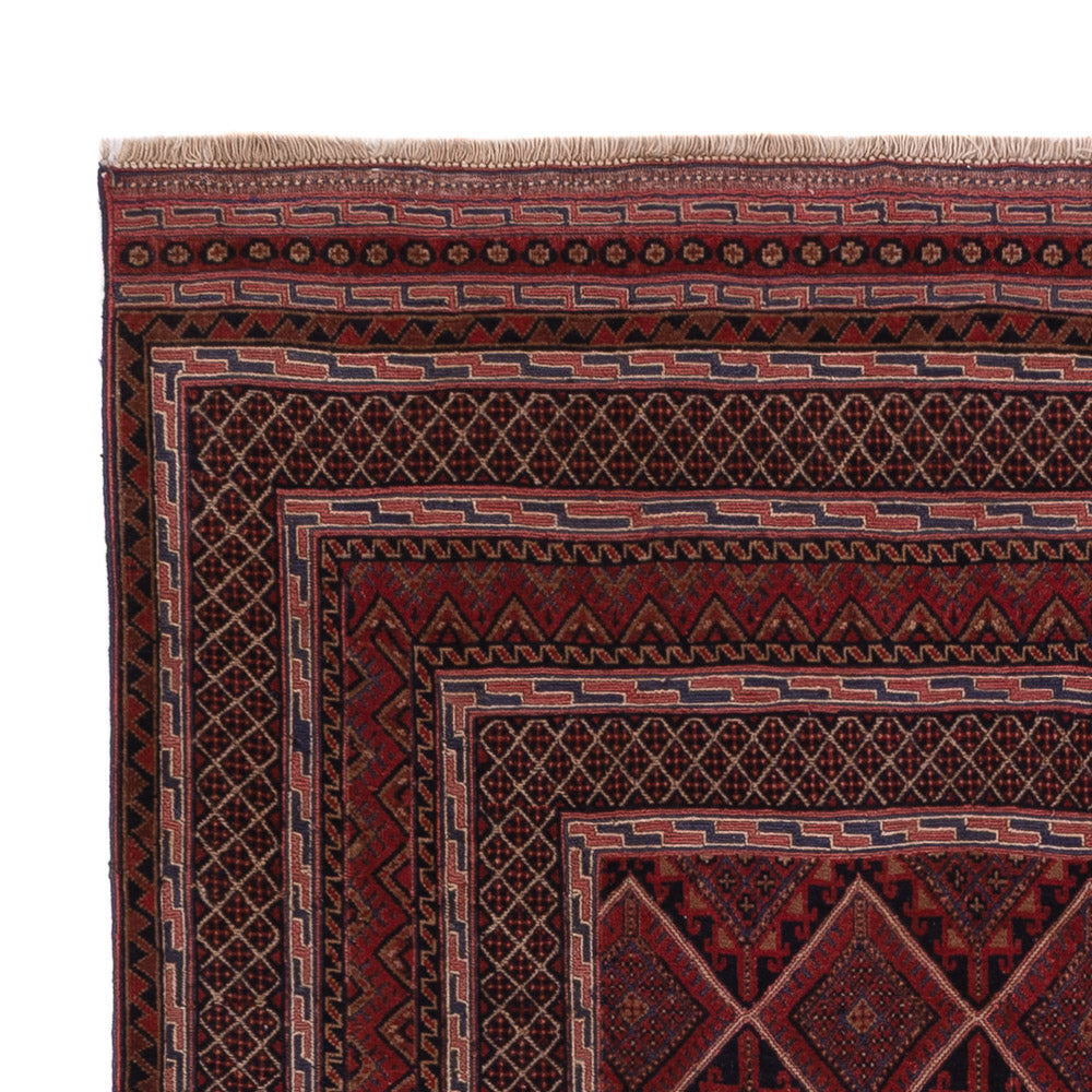 Kelim Afghan Teppich 139x198cm - dunkelrot