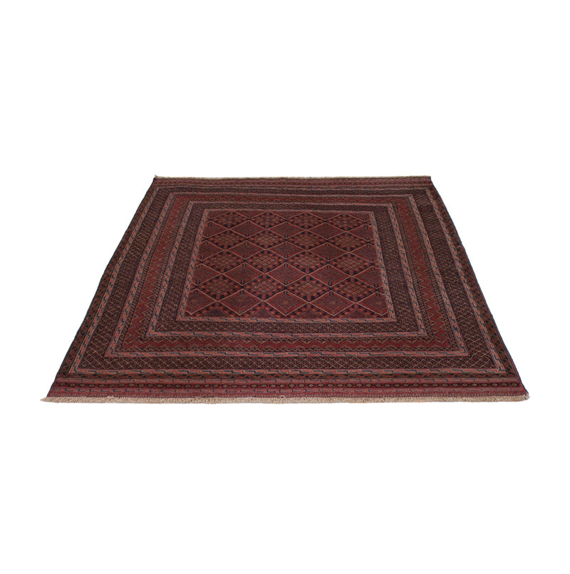 Kelim Afghan Teppich 139x198cm - dunkelrot
