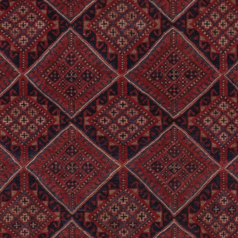 Kelim Afghan Teppich 131x180cm - dunkelrot