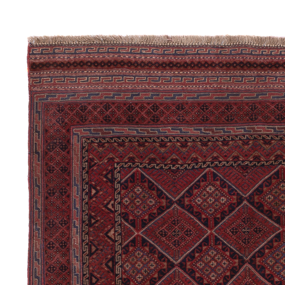 Kelim Afghan Teppich 131x180cm - dunkelrot