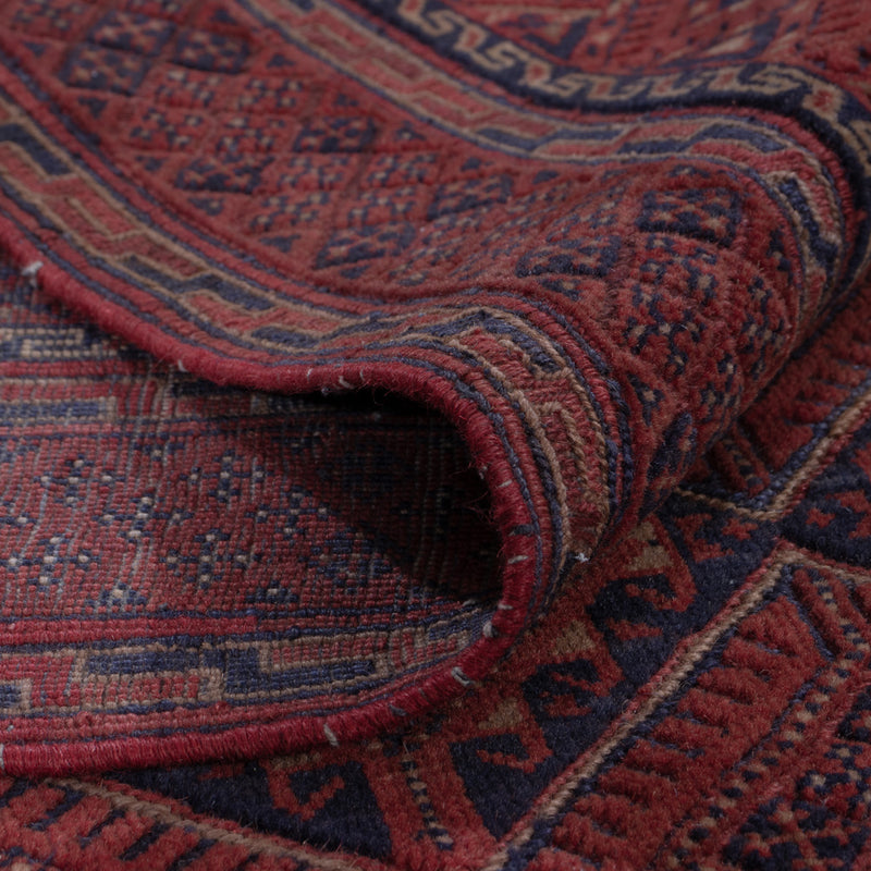 Kelim Afghan Teppich 131x180cm - dunkelrot