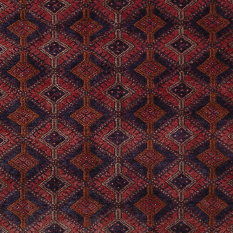 Kelim Afghan Teppich 145x208cm - dunkelrot
