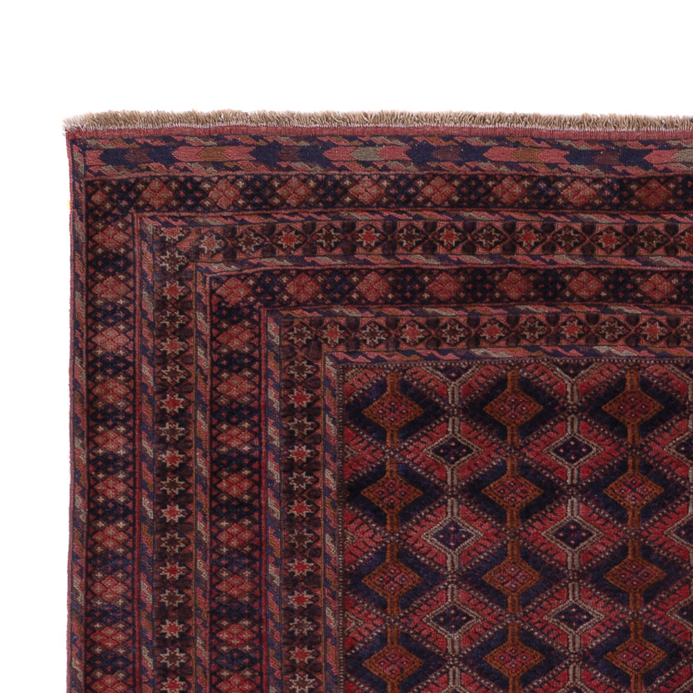Kelim Afghan Teppich 145x208cm - dunkelrot