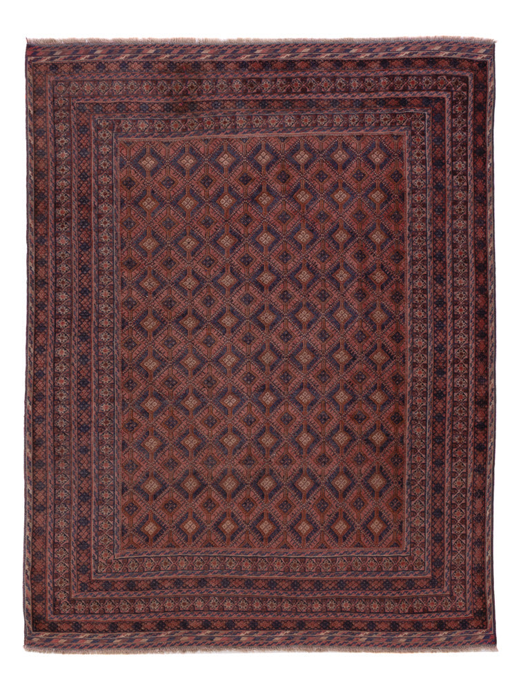 Kelim Afghan Teppich 152x204cm - dunkelrot