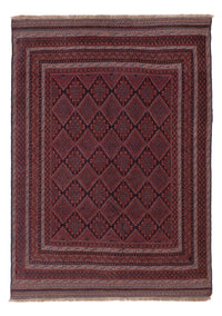 Kelim Afghan Teppich 139x200cm - dunkelrot – product image