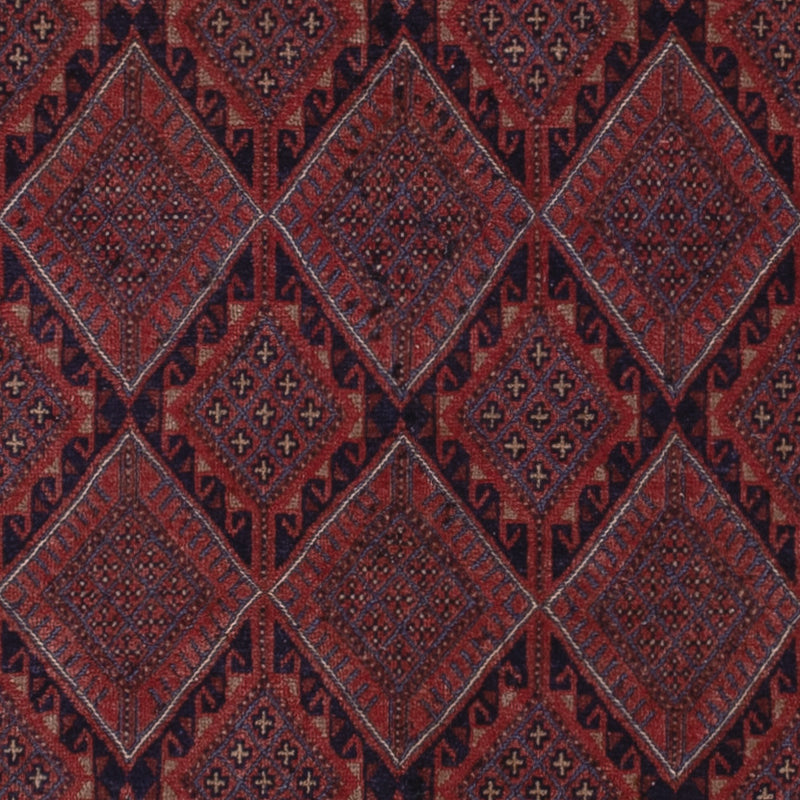 Kelim Afghan Teppich 139x200cm - dunkelrot