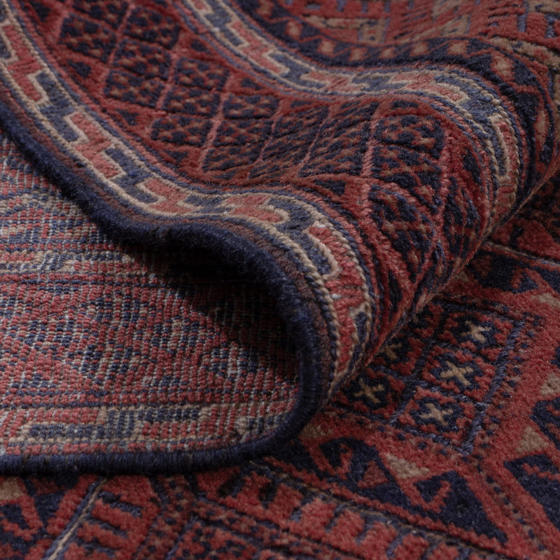 Kelim Afghan Teppich 139x200cm - dunkelrot