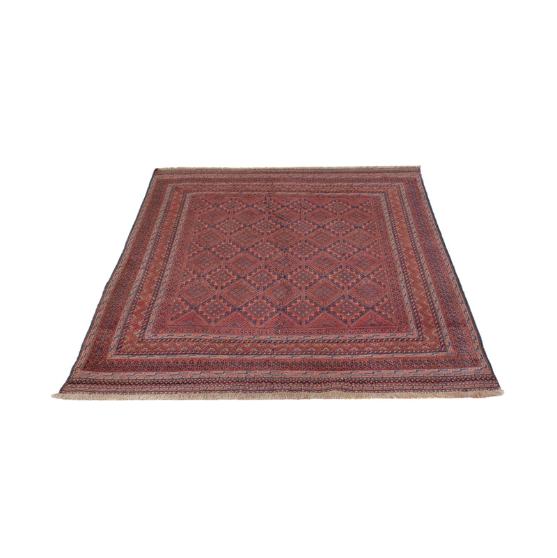 Kelim Afghan Teppich 139x200cm - dunkelrot