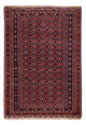 Kelim Afghan Teppich 141x201cm - dunkelrot