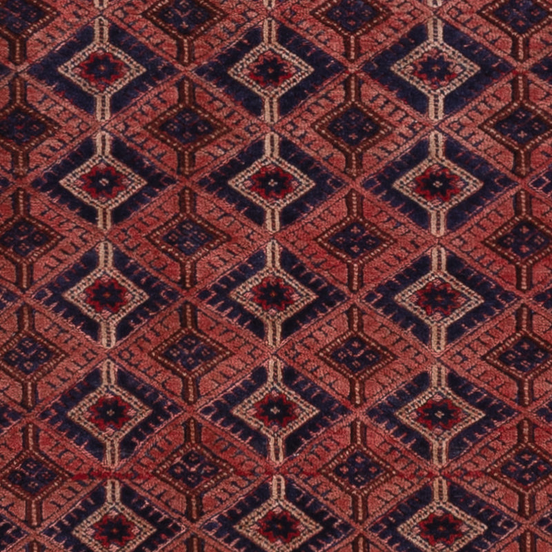 Kelim Afghan Teppich 141x201cm - dunkelrot