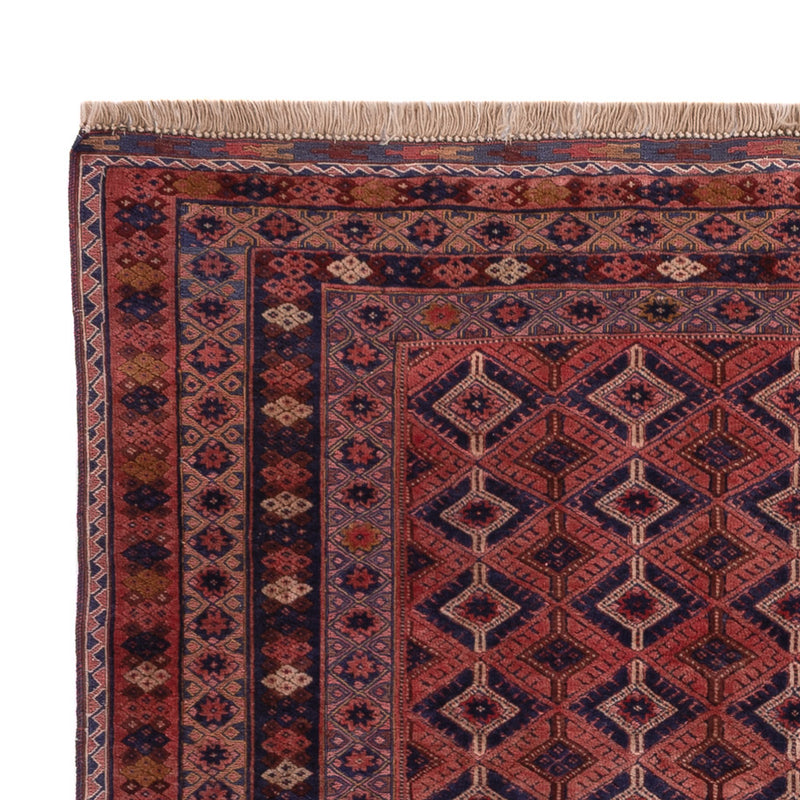 Kelim Afghan Teppich 141x201cm - dunkelrot