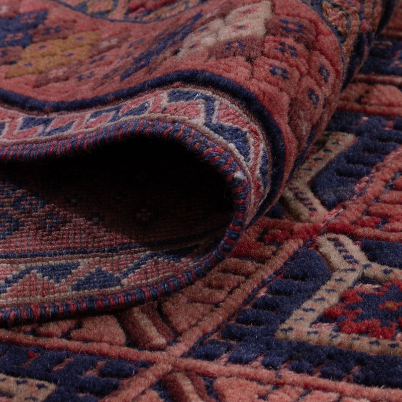Kelim Afghan Teppich 141x201cm - dunkelrot