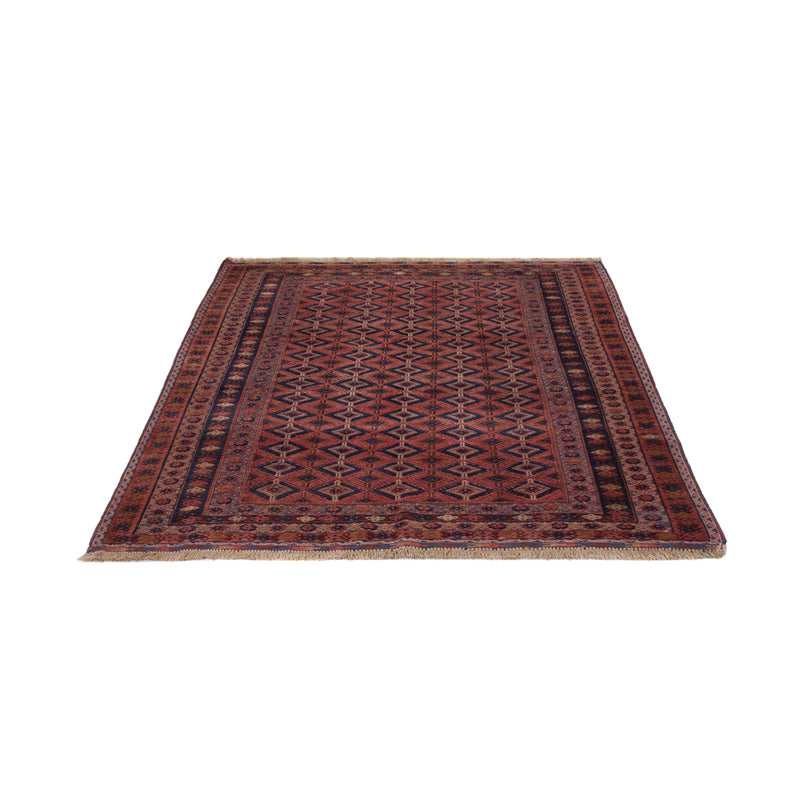 Kelim Afghan Teppich 141x201cm - dunkelrot