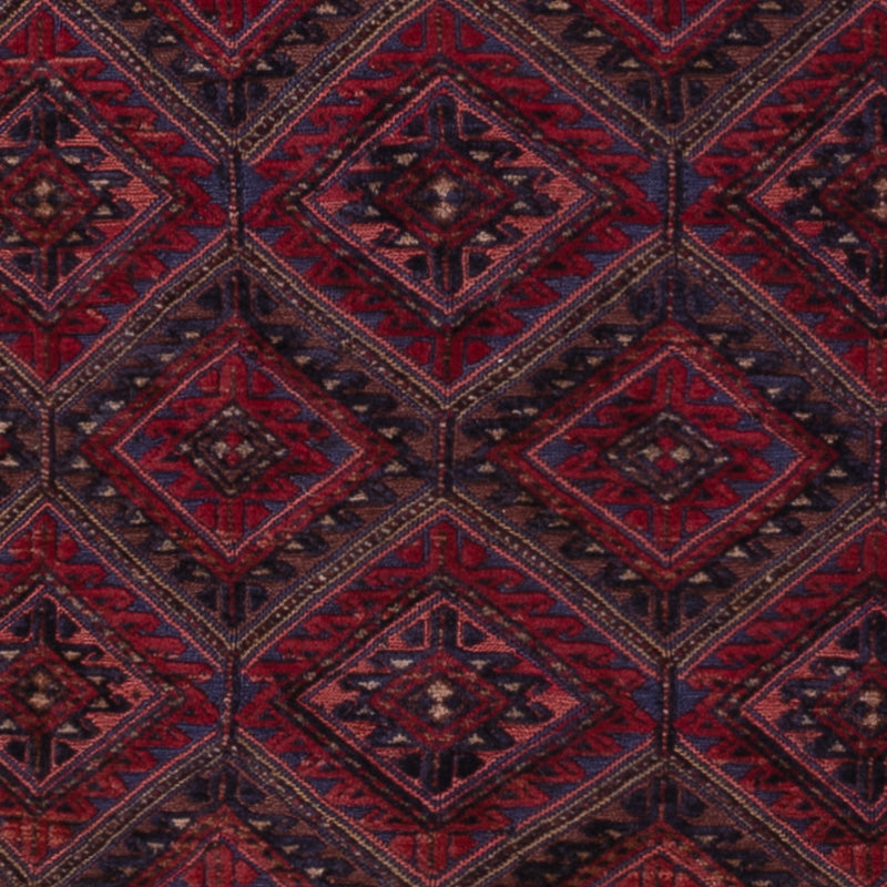 Kelim Afghan Teppich 145x195cm - dunkelrot