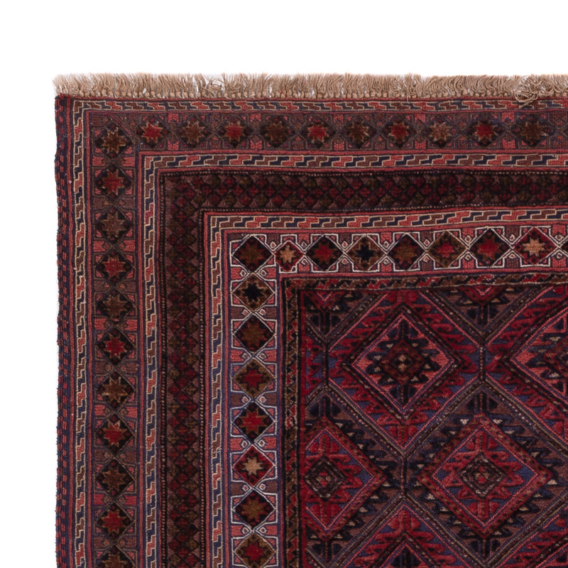 Kelim Afghan Teppich 145x195cm - dunkelrot