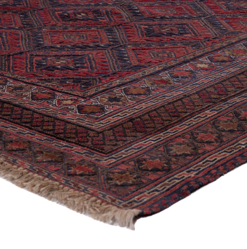 Kelim Afghan Teppich 145x195cm - dunkelrot