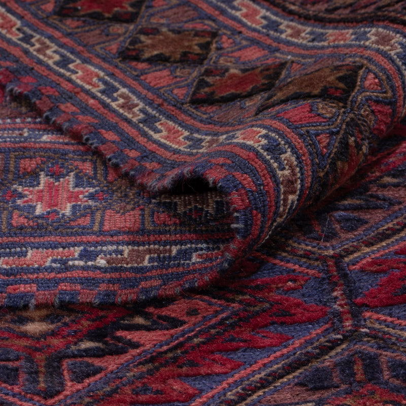 Kelim Afghan Teppich 145x195cm - dunkelrot