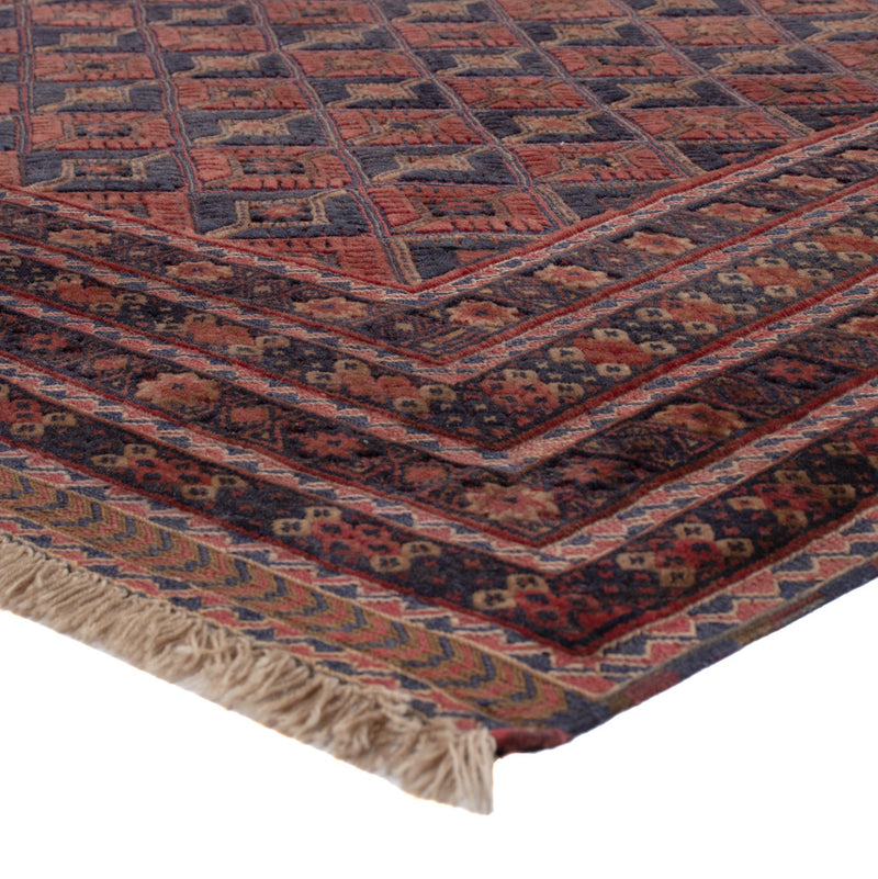 Kelim Afghan Teppich 158x183cm - dunkelrot