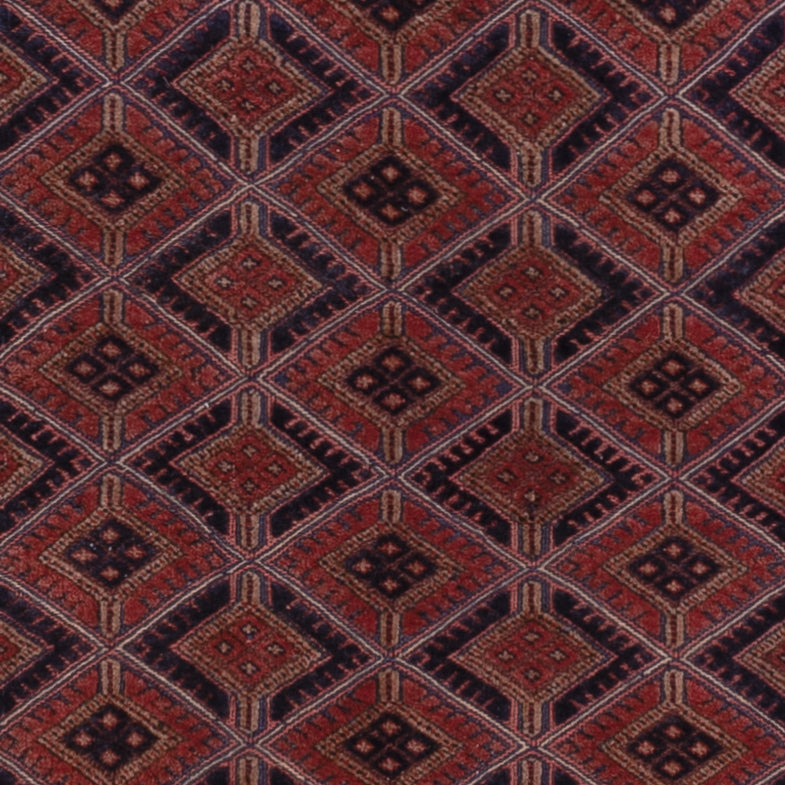 Kelim Afghan Teppich 146x178cm - dunkelrot
