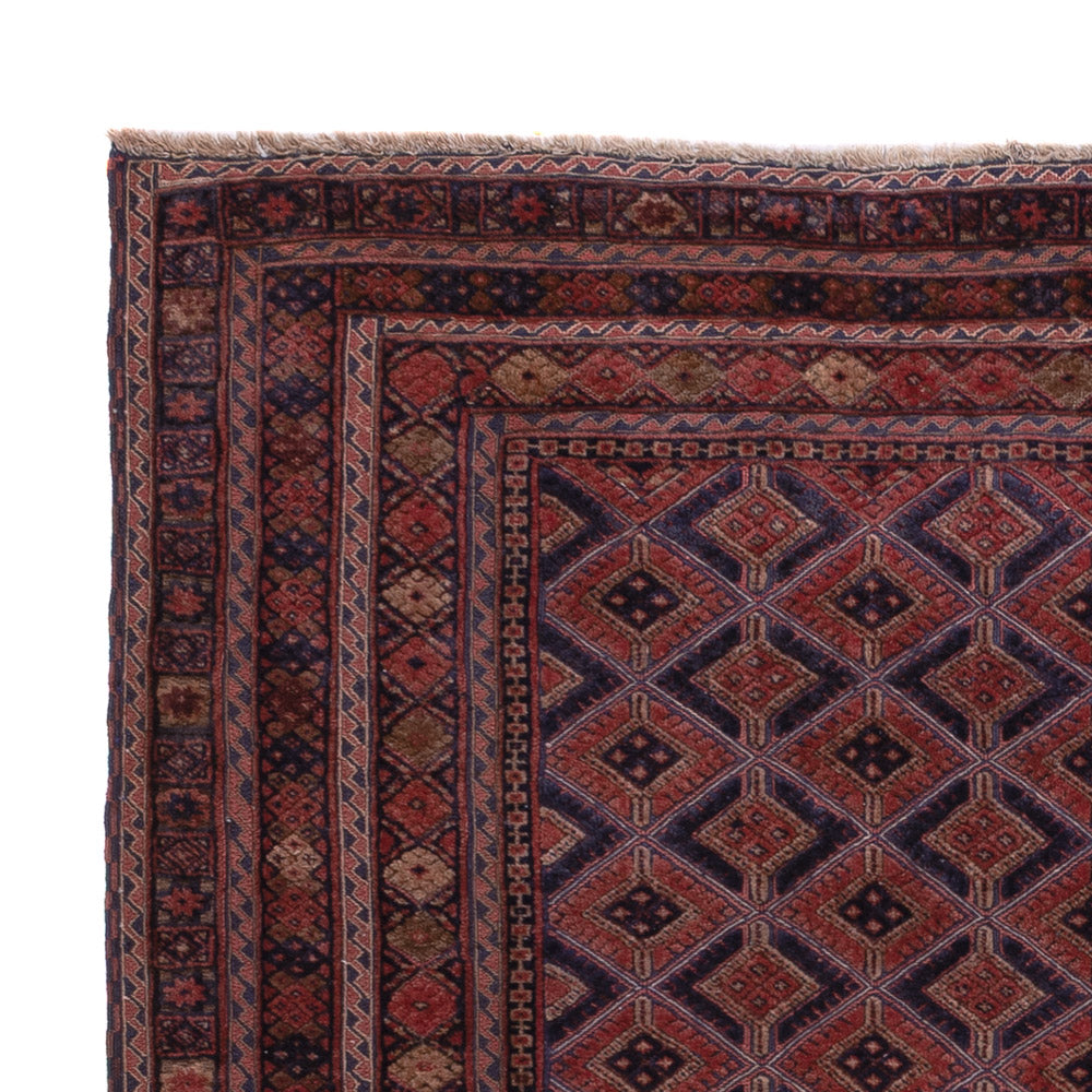 Kelim Afghan Teppich 146x178cm - dunkelrot