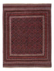Kelim Afghan Teppich 144x186cm - dunkelrot