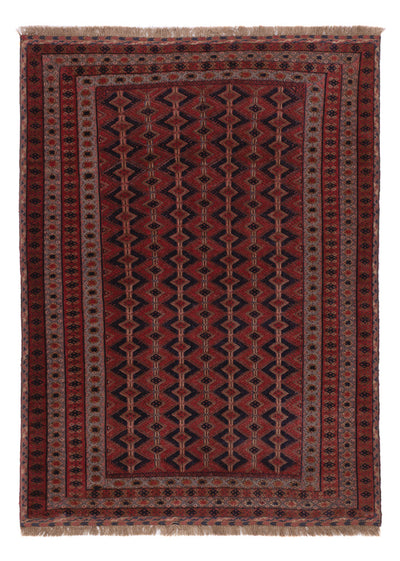 Kelim Afghan Teppich 130x180cm - dunkelrot