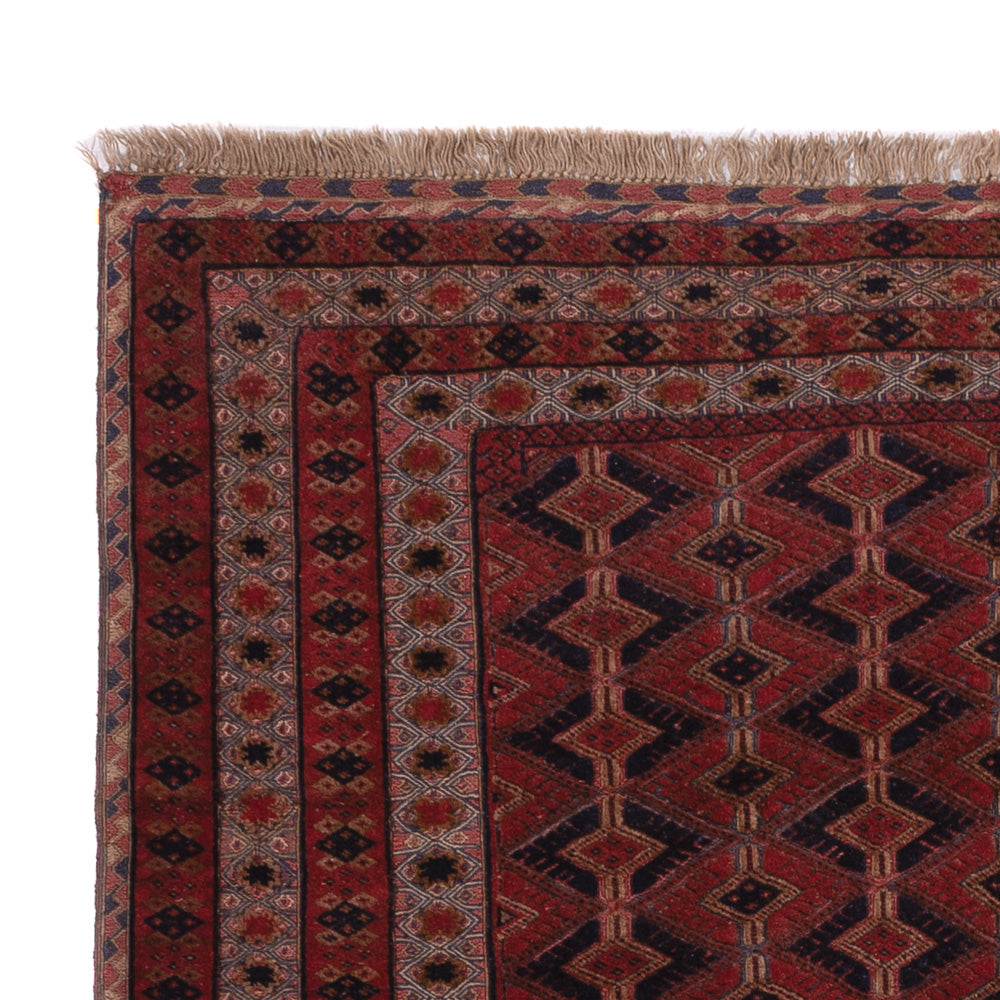 Kelim Afghan Teppich 130x180cm - dunkelrot