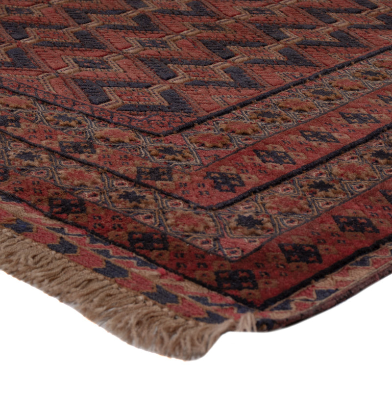 Kelim Afghan Teppich 130x180cm - dunkelrot