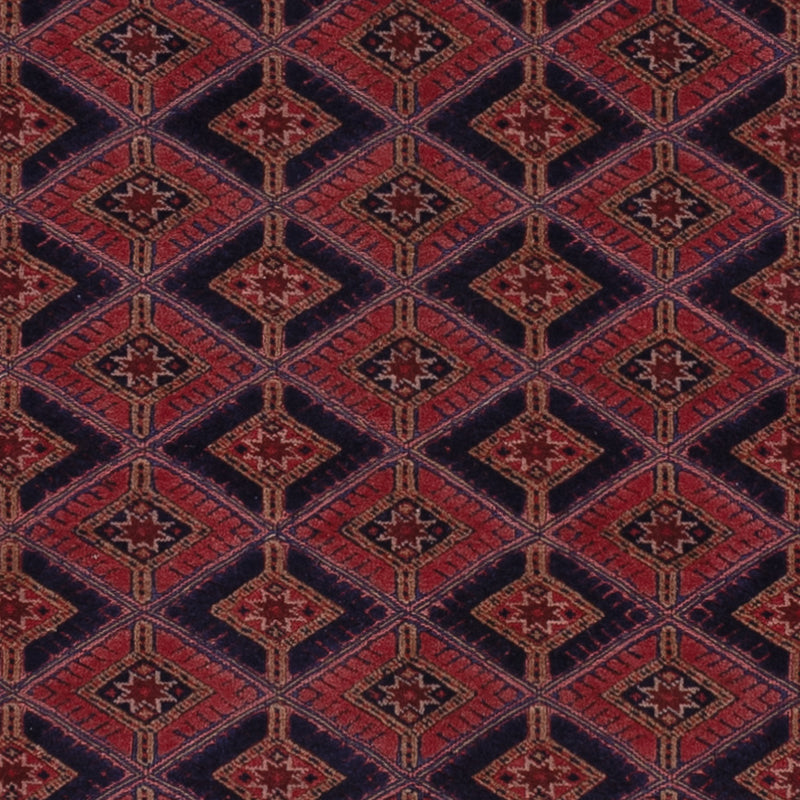 Kelim Afghan Teppich 155x202cm - dunkelrot