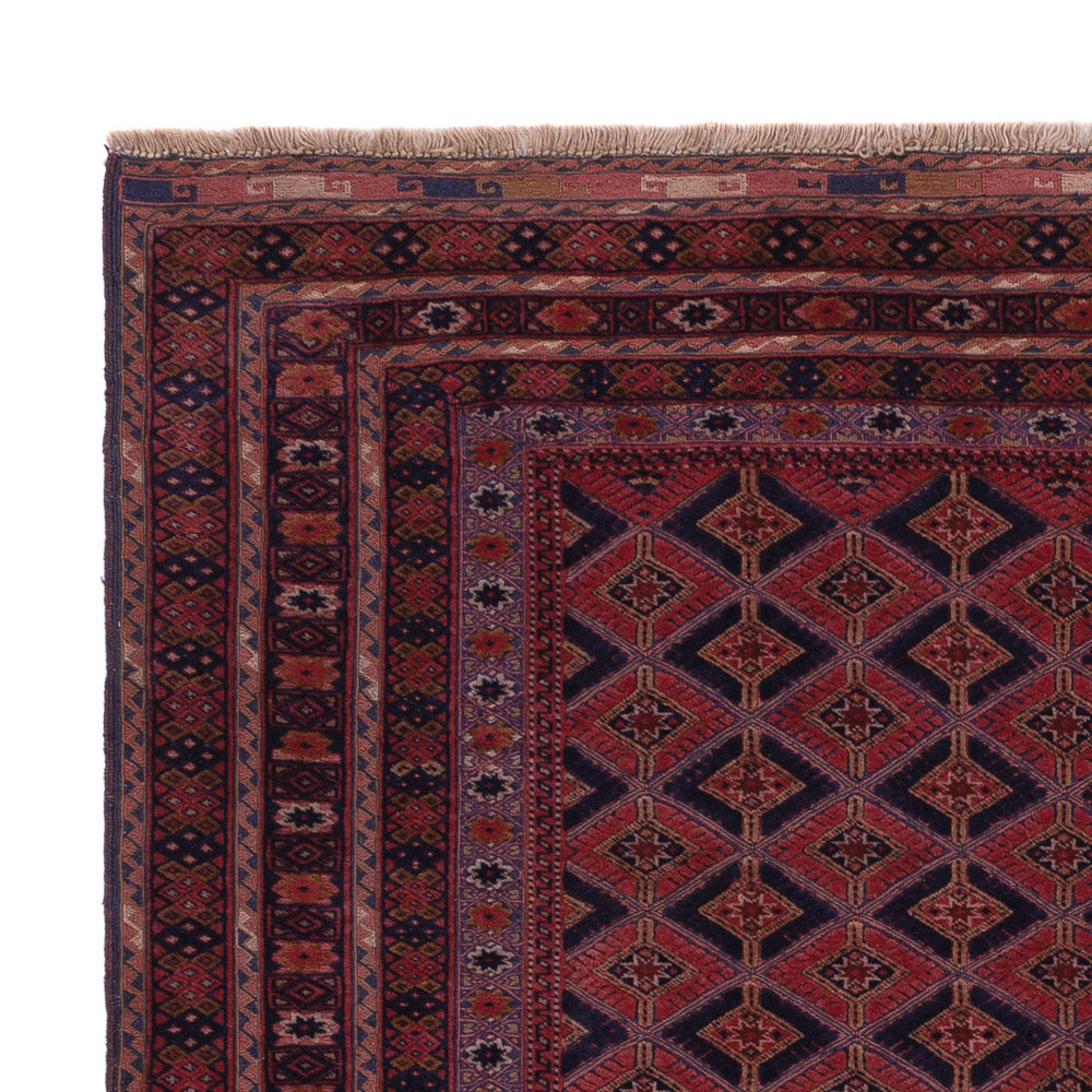 Kelim Afghan Teppich 155x202cm - dunkelrot