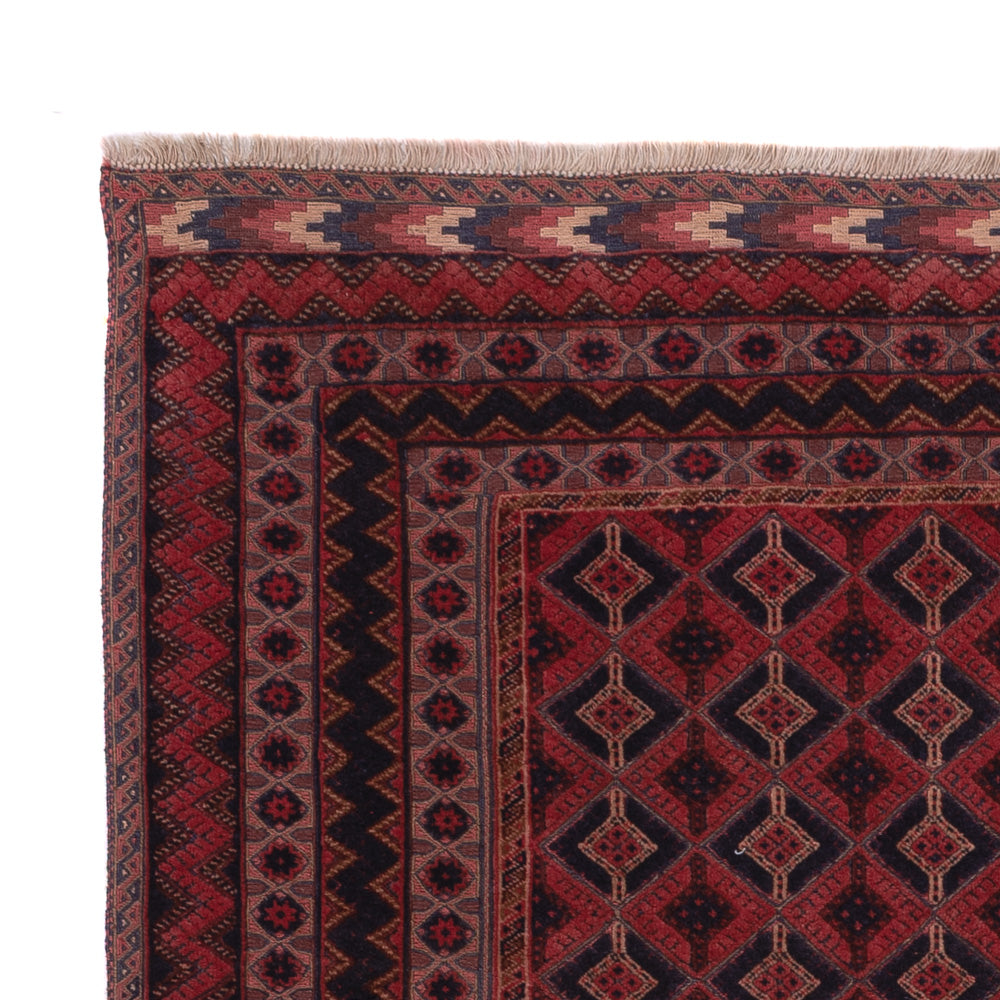 Kelim Afghan Teppich 161x201cm - dunkelrot