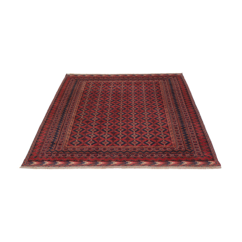 Kelim Afghan Teppich 161x201cm - dunkelrot