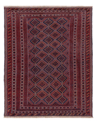 Kelim Afghan Teppich 158x196cm - dunkelrot – product image
