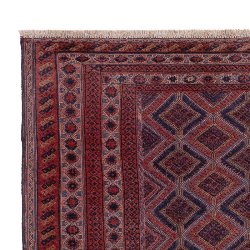 Kelim Afghan Teppich 158x196cm - dunkelrot
