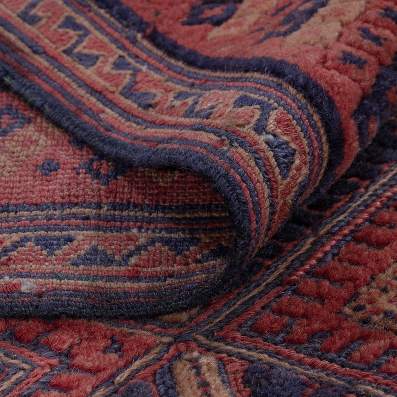 Kelim Afghan Teppich 158x196cm - dunkelrot