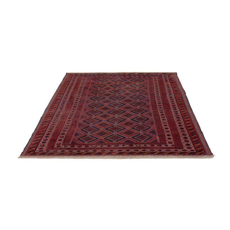 Kelim Afghan Teppich 158x196cm - dunkelrot