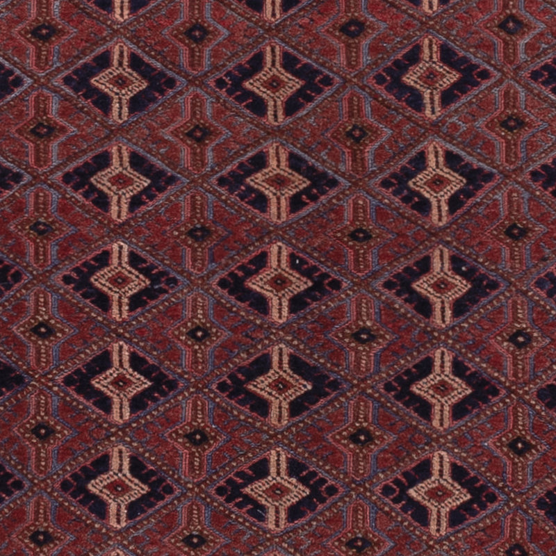 Kelim Afghan Teppich 146x191cm - dunkelrot