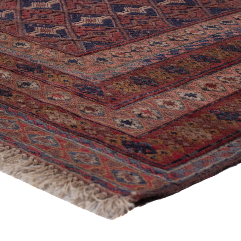Kelim Afghan Teppich 146x191cm - dunkelrot