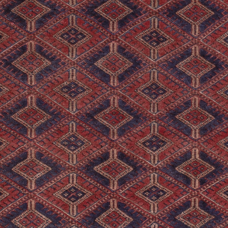 Kelim Afghan Teppich 157x203cm - dunkelrot