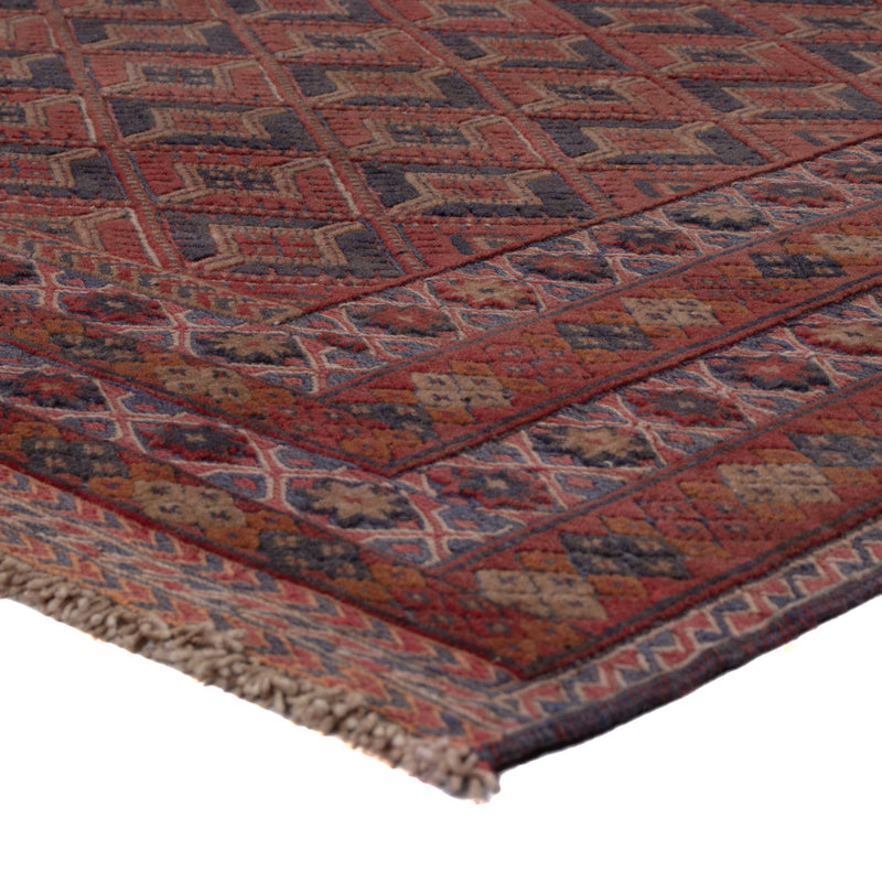 Kelim Afghan Teppich 157x203cm - dunkelrot