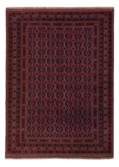Kelim Afghan Teppich 149x203cm - dunkelrot