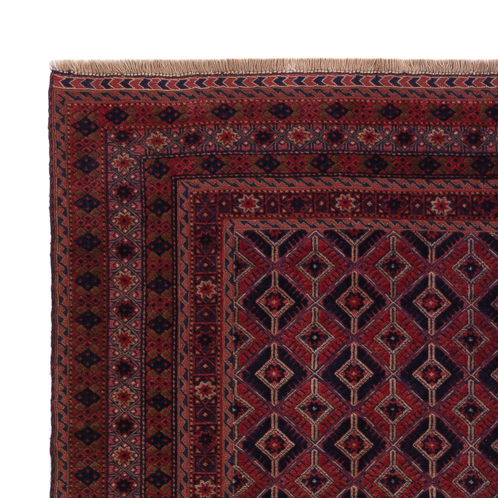 Kelim Afghan Teppich 149x203cm - dunkelrot