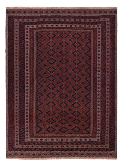 Kelim Afghan Teppich 152x202cm - dunkelrot