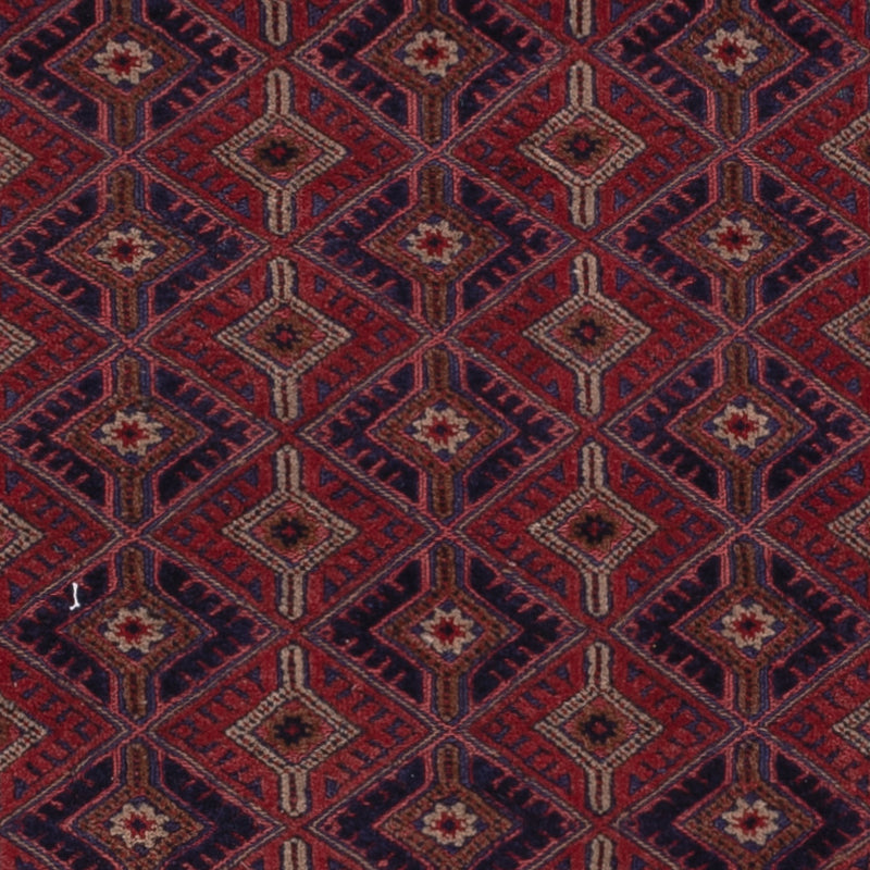 Kelim Afghan Teppich 151x190cm - dunkelrot