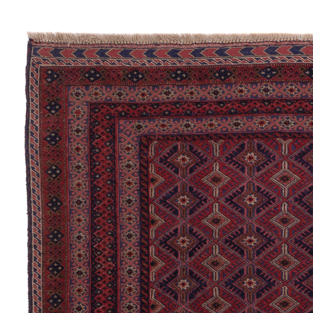 Kelim Afghan Teppich 151x190cm - dunkelrot