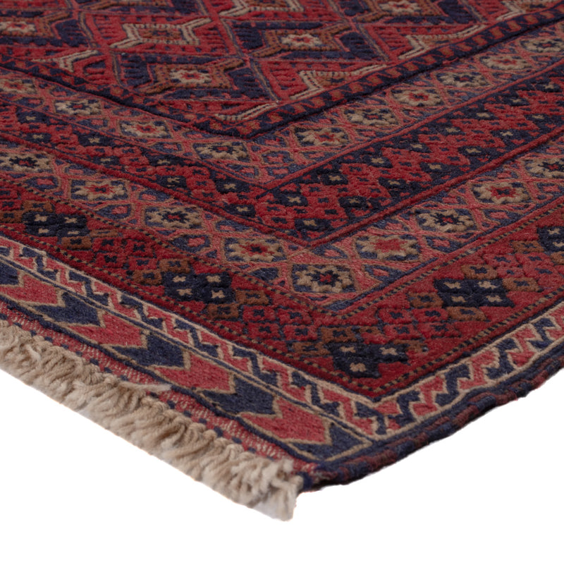 Kelim Afghan Teppich 151x190cm - dunkelrot